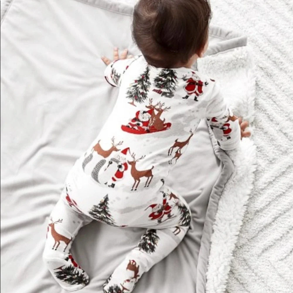 NWT Pottery Barn Kids Santa Nursery One-Piece Pajamas (size 6-12 months)